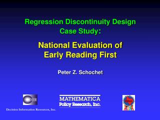 Regression Discontinuity Design Case Study : National Evaluation of Early Reading First