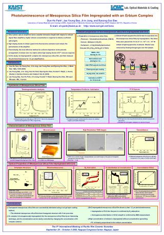 Photoluminescence of Mesoporous Silica Film Impregnated with an Erbium Complex