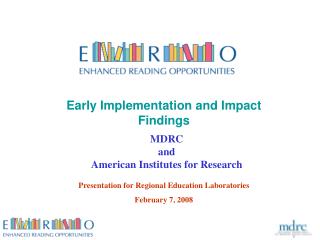 Early Implementation and Impact Findings