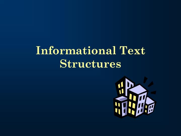 informational text structures