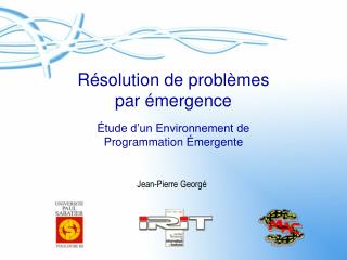 r solution de probl mes par mergence tude d un environnement de programmation mergente