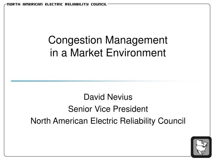 congestion management in a market environment