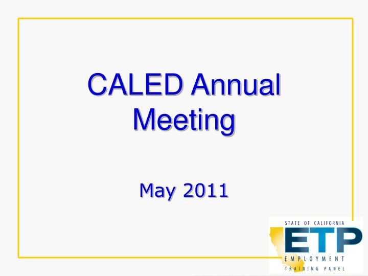 caled annual meeting