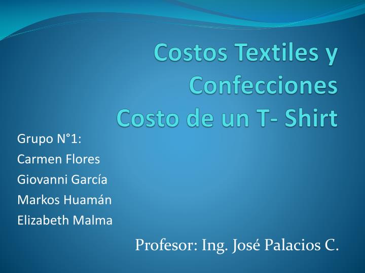 costos textiles y confecciones costo de un t shirt