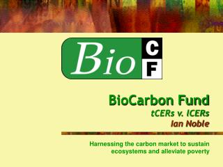 BioCarbon Fund tCERs v. lCERs Ian Noble