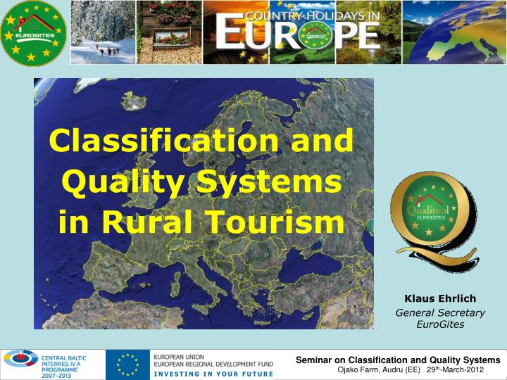 classification and quality systems in rural tourism