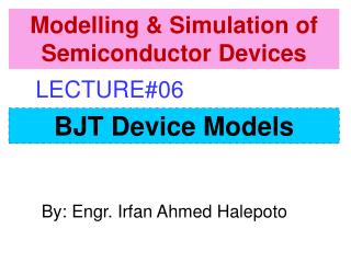 By: Engr. Irfan Ahmed Halepoto