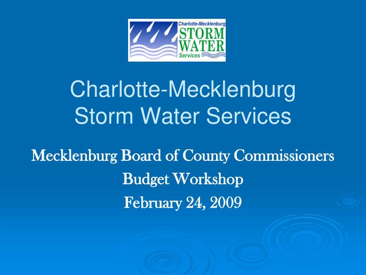 charlotte mecklenburg storm water services
