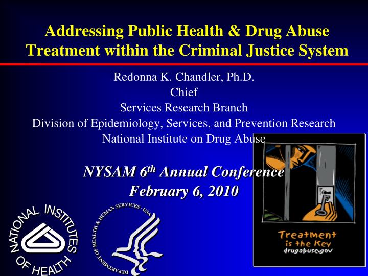 addressing public health drug abuse treatment within the criminal justice system