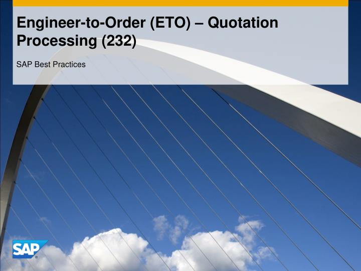 engineer to order eto quotation processing 232