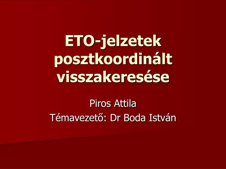 eto jelzetek posztkoordin lt visszakeres se