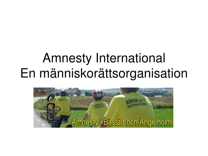 amnesty international en m nniskor ttsorganisation