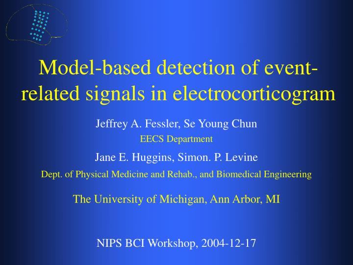 model based detection of event related signals in electrocorticogram