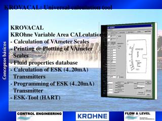KROVACAL: Universal calculation tool