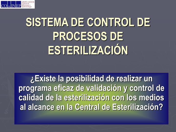 sistema de control de procesos de esterilizaci n