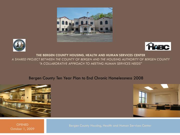 bergen county ten year plan to end chronic homelessness 2008