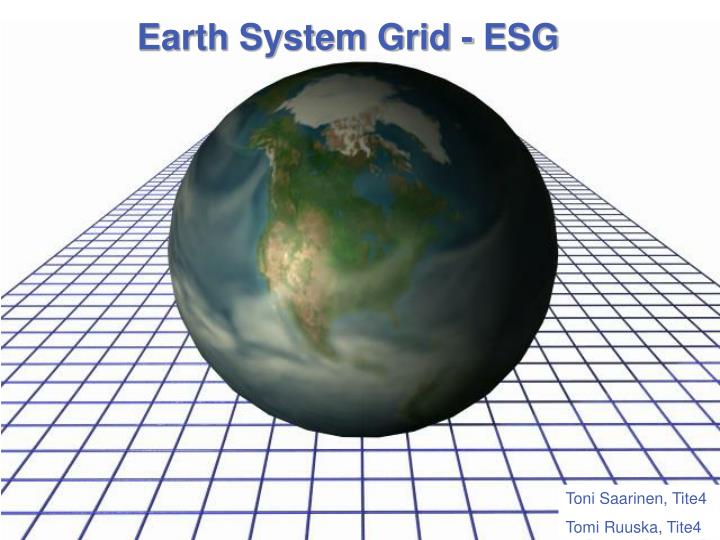 earth system grid esg