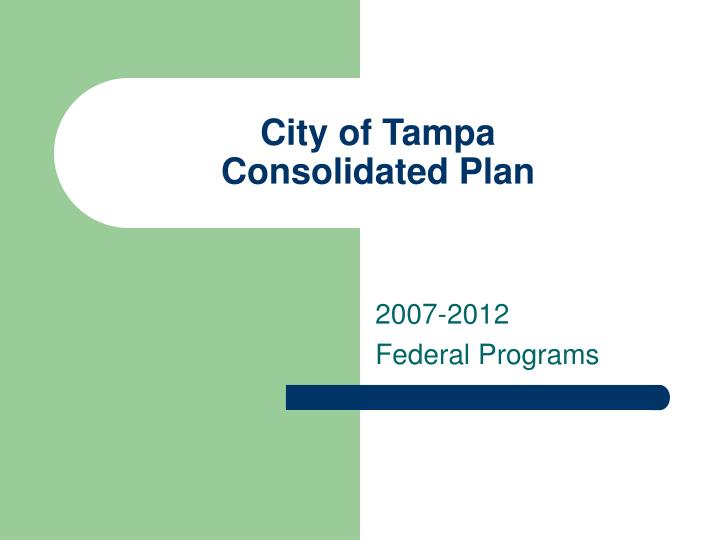 city of tampa consolidated plan