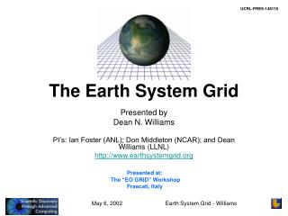 The Earth System Grid