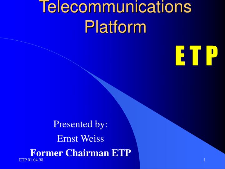 european telecommunications platform