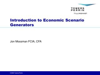 Introduction to Economic Scenario Generators