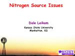 Nitrogen Source Issues - slide 1