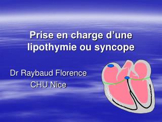 prise en charge d une lipothymie ou syncope