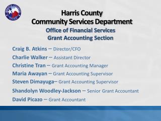 Harris County Community Services Department