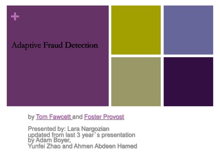 adaptive fraud detection