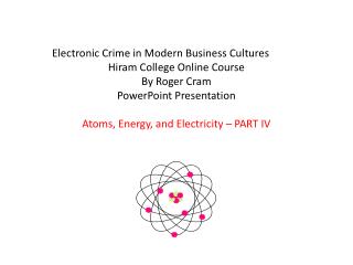 Electronic Crime in Modern Business Cultures Hiram College Online Course