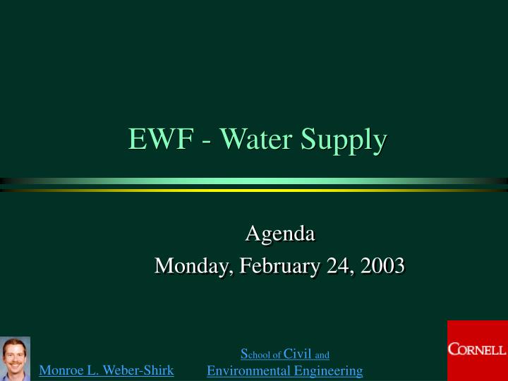 ewf water supply