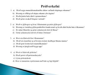 pr fverkefni
