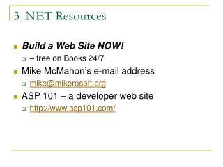 3 .NET Resources