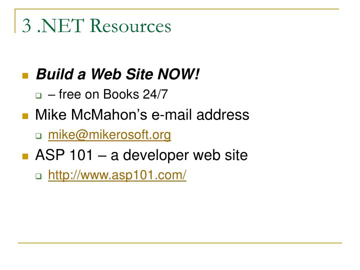 3 net resources