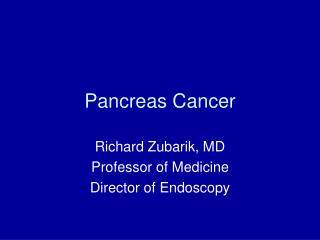 Pancreas Cancer