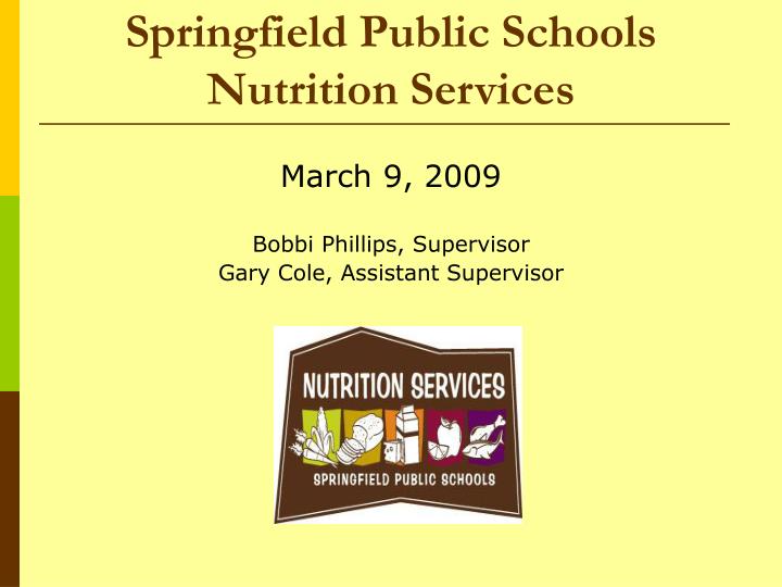 springfield public schools nutrition services