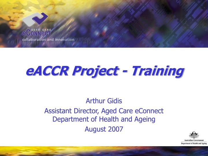 eaccr project training