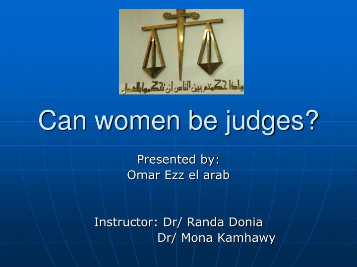 can women be judges