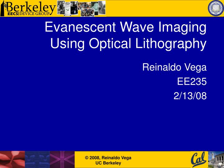 evanescent wave imaging using optical lithography