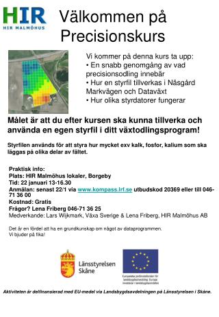 v lkommen p precisionskurs