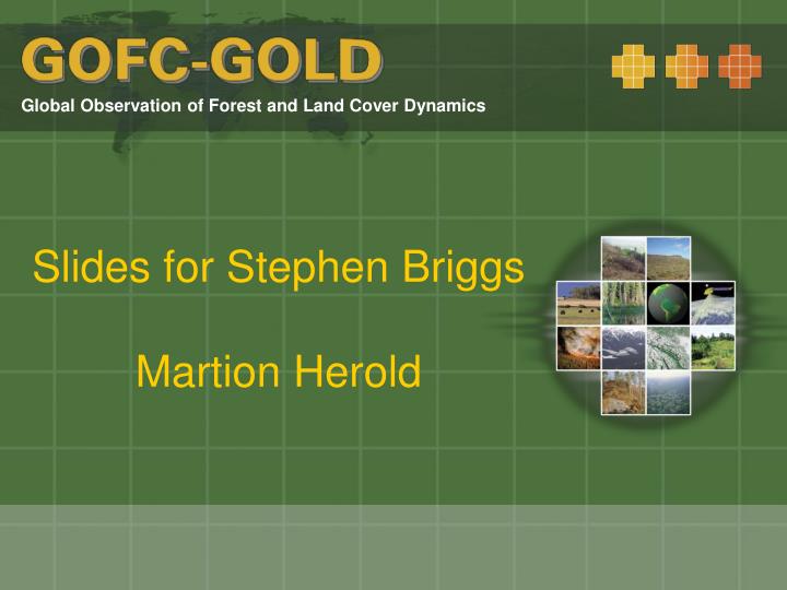 slides for stephen briggs martion herold