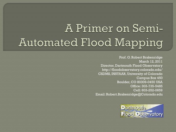 a primer on semi automated flood mapping