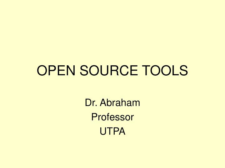 open source tools