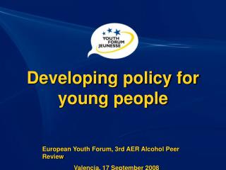 Developing policy for young people