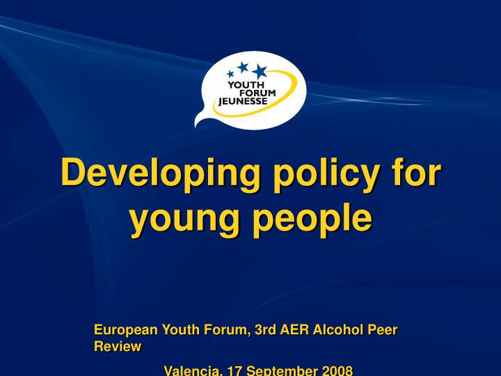 developing policy for young people