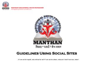 Guidelines Using Social Sites