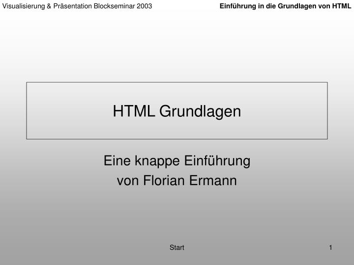 html grundlagen