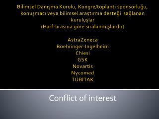 Conflict of interest