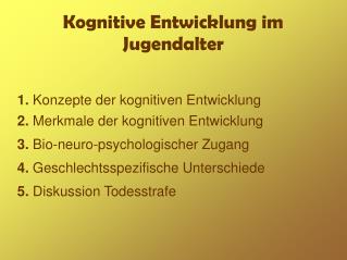 kognitive entwicklung im jugendalter