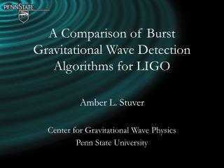 A Comparison of Burst Gravitational Wave Detection Algorithms for LIGO